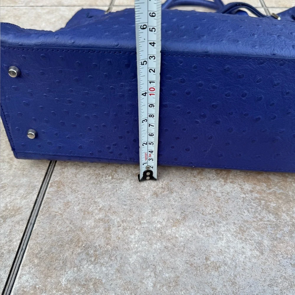 Furla Ostrich Print Leather Purse - Picture 6 of 14